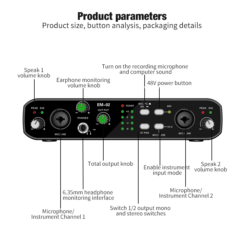Audio Interface With Microphon - đánh giá và giá Condenser Microphone Kit