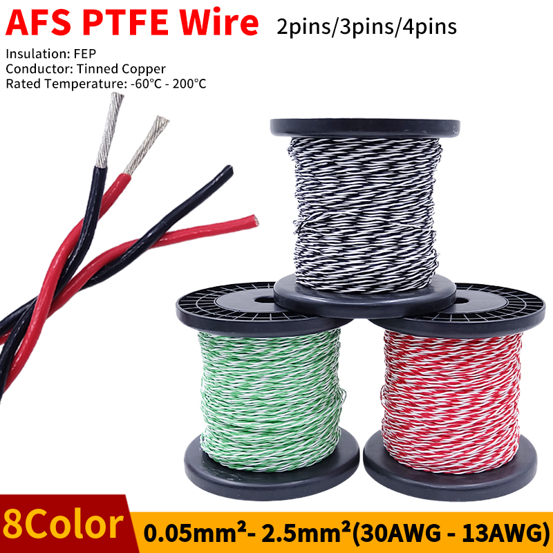 PTFE Wire AFS200 2pins 26/25/2 - đánh giá và giá Audio Jumper Wire