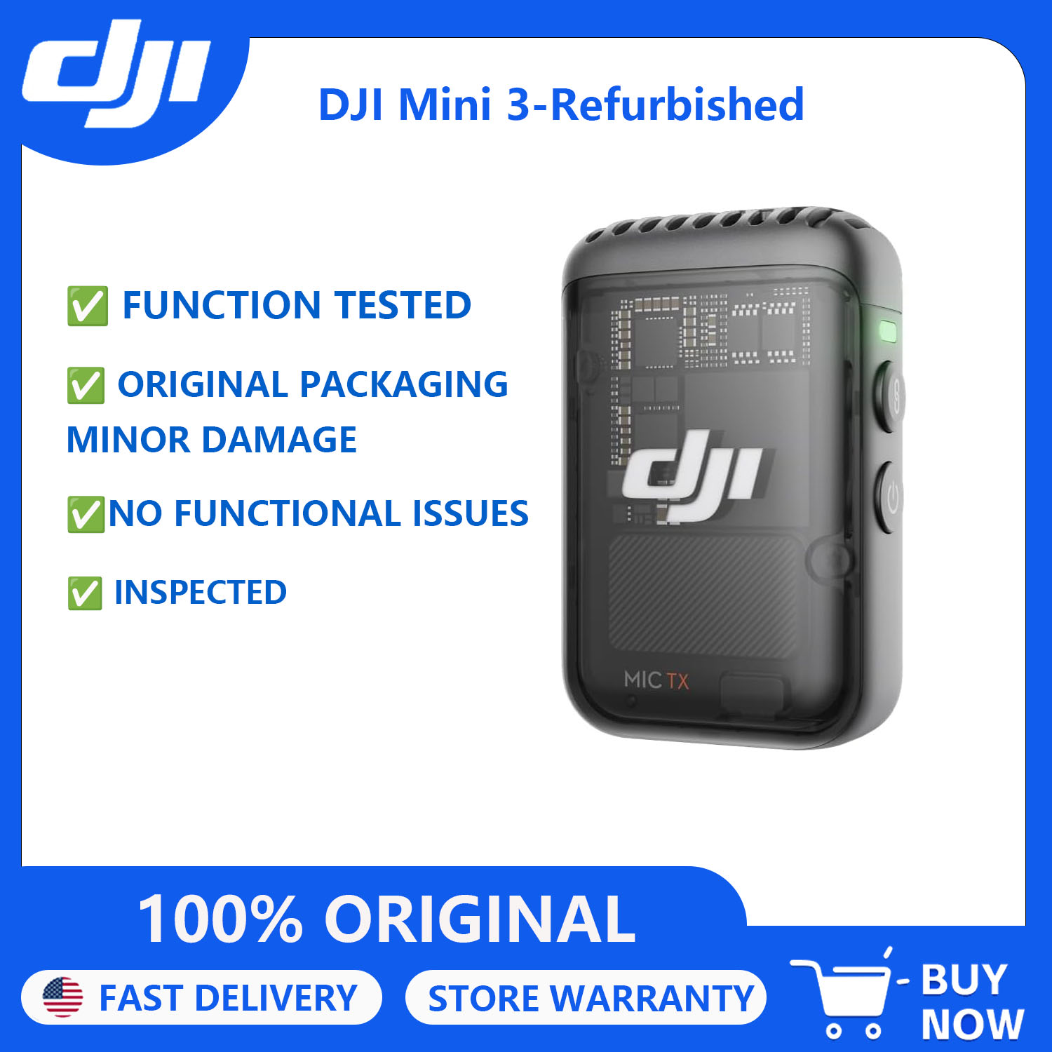 Refurbished DJI Mic 2 Transmit - đánh giá và giá Microphone Capsule