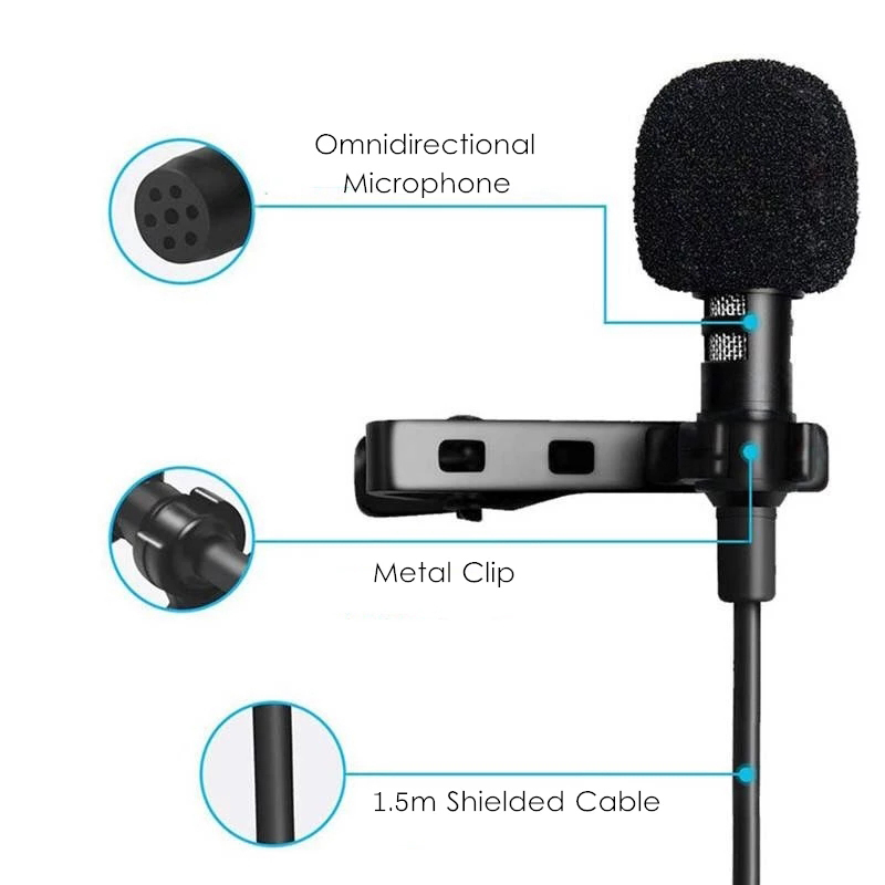 1.5m Mini Portable Lavalier Mi - đánh giá và giá Microphone Capsule